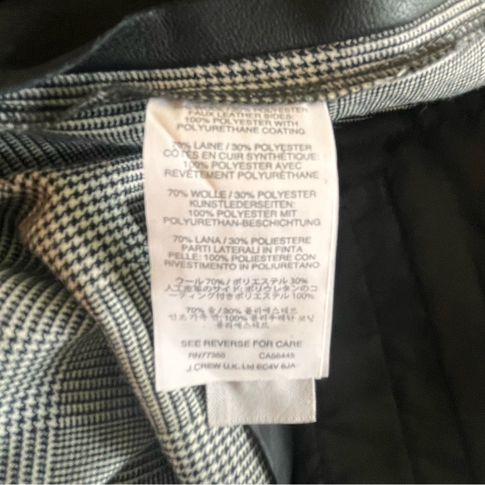 **BNWOT** J CREW BLACK AND WHITE HOUNDSTOOTH DRESS PANTS - Picture 13 of 14